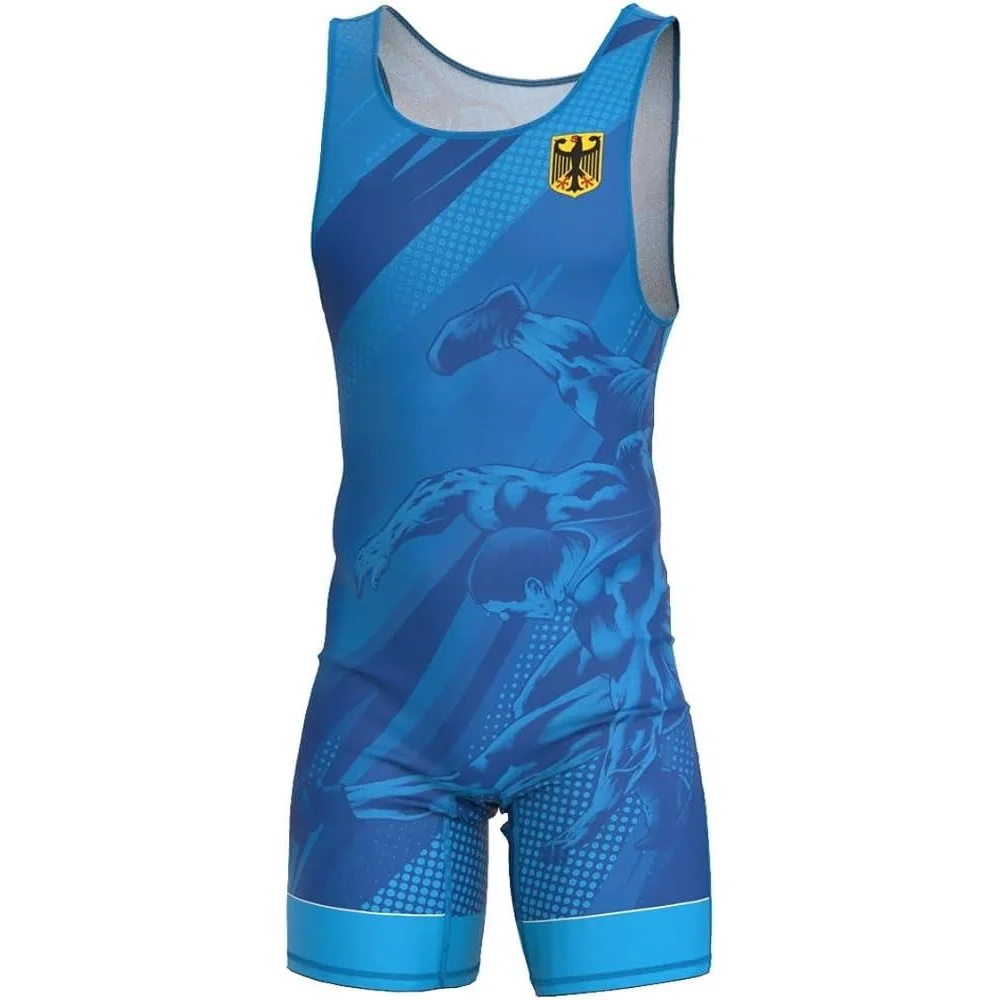 Running Gear Train - メンズレスリングシングレットユニフォーム高度なシングレット服トレインレスリングギアランニングスピードスーツスポーツウェアボクシングタイツ 2025