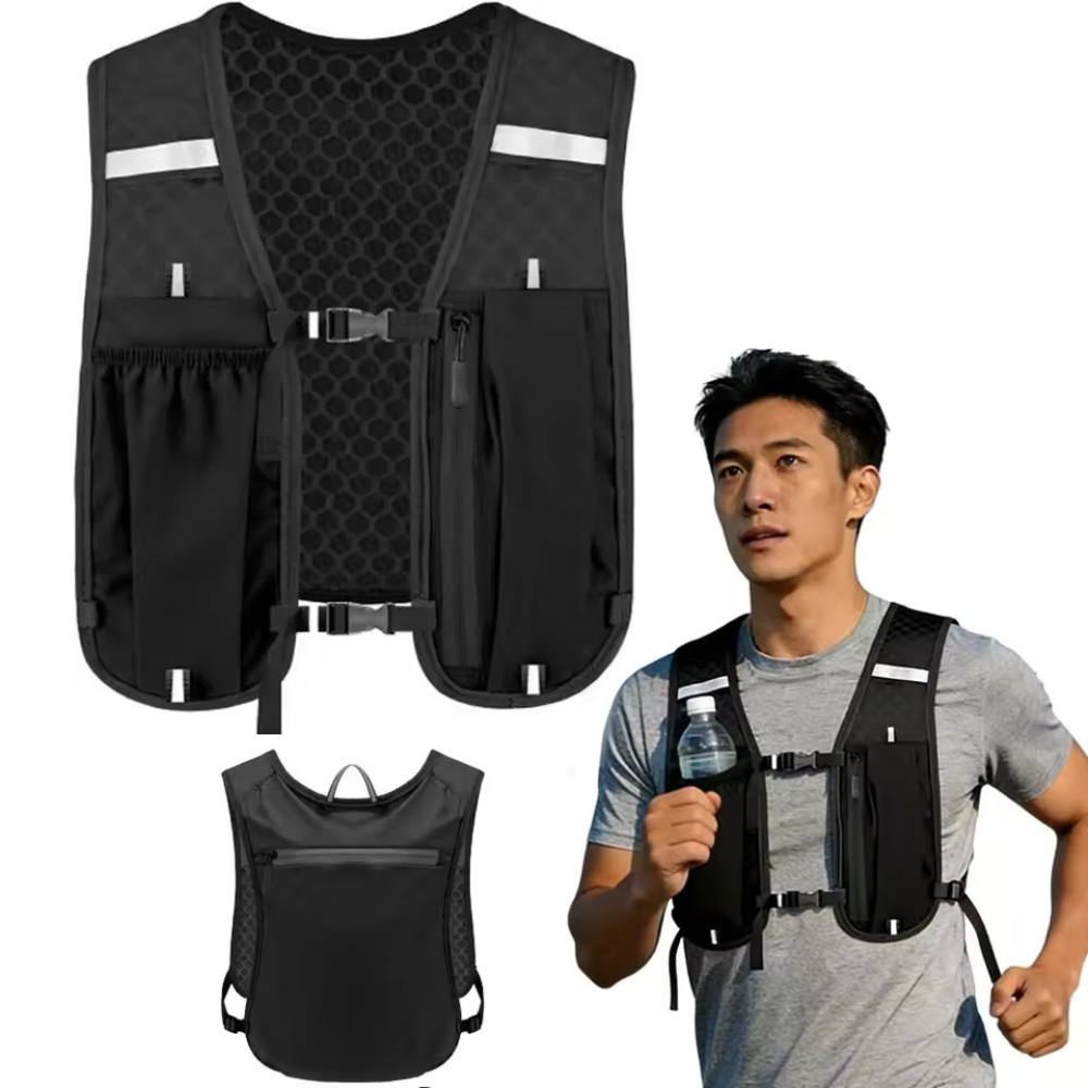 Running Gear Autumn - ハイドレーションバックパックベスト ランニング用 男女兼用 軽量 ウォーターブラダーバッグ 通気性