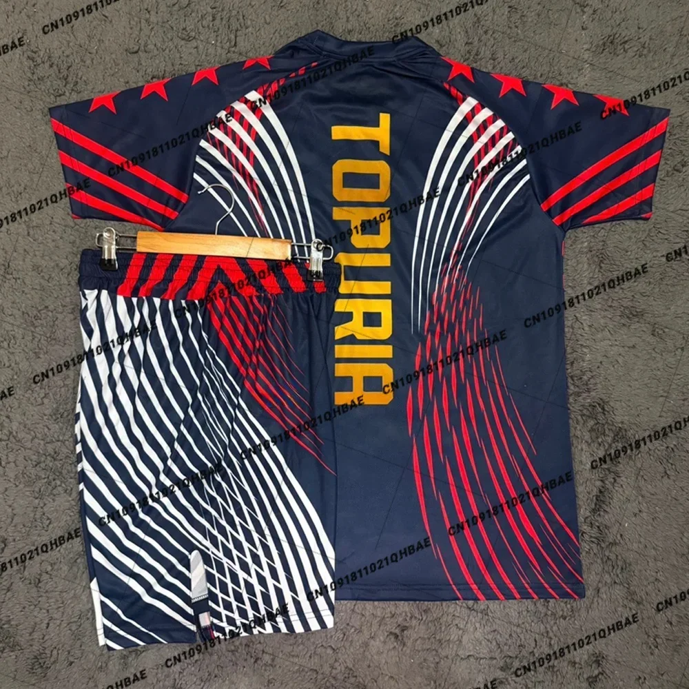 Running Gear Men - サマートップボクサーMMA八角形ケージイリア・トプルヤTシャツショーツセットメンズスポーツトレーニングランニングセット速乾性ファイトセット