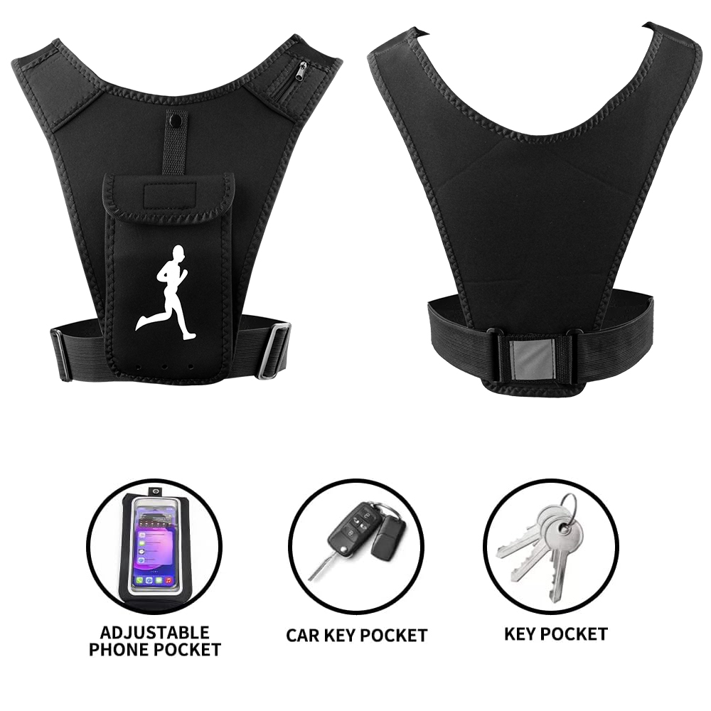 調節可能なランニングベスト電話ホルダー、男性、女性用、携帯電 - Running Gear Train のレビューと価格