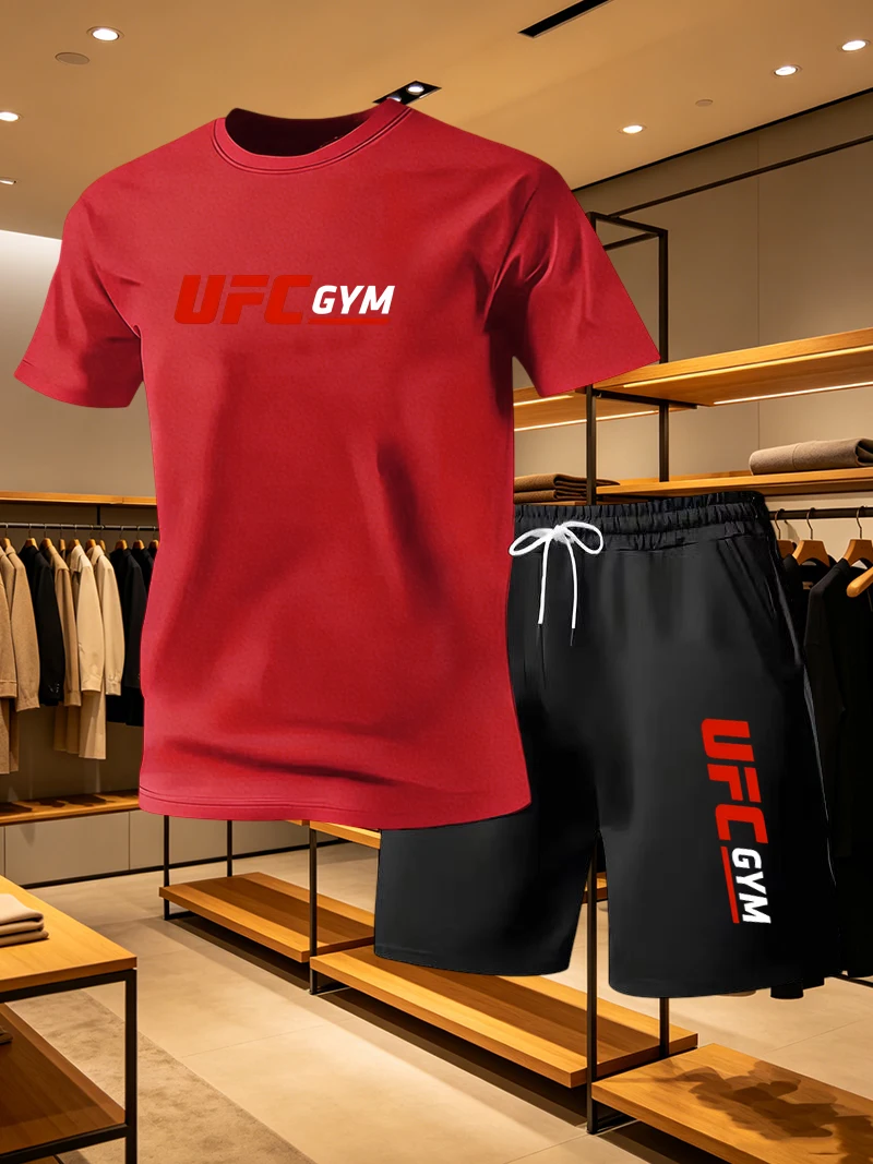 メンズファッション Tシャツ ショートパンツ UFC カジュ - Running Gear Men のレビューと価格