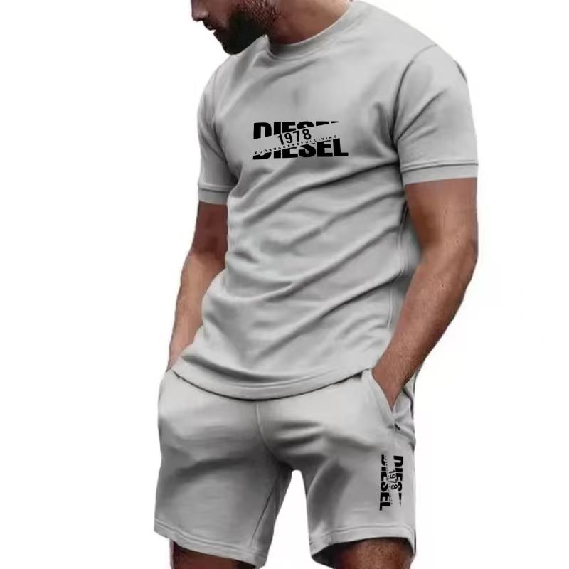 2026年新作夏メンズTシャツ+ショートパンツセット、プリン - Running Gear Men のレビューと価格