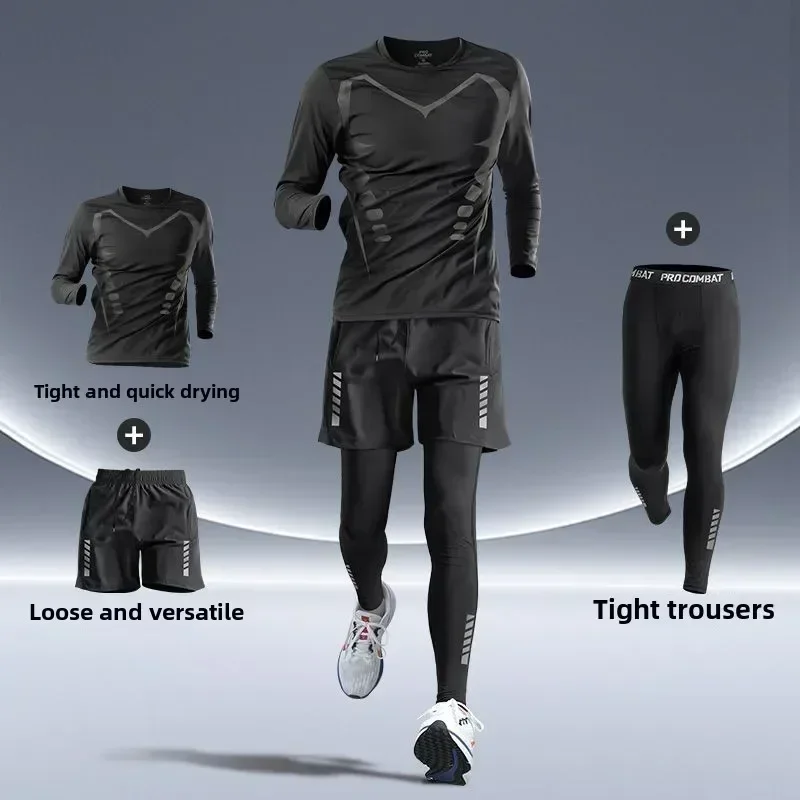新しいメンズウェア ギア フィットネス ランニングセット タ - Running Gear Autumn のレビューと価格