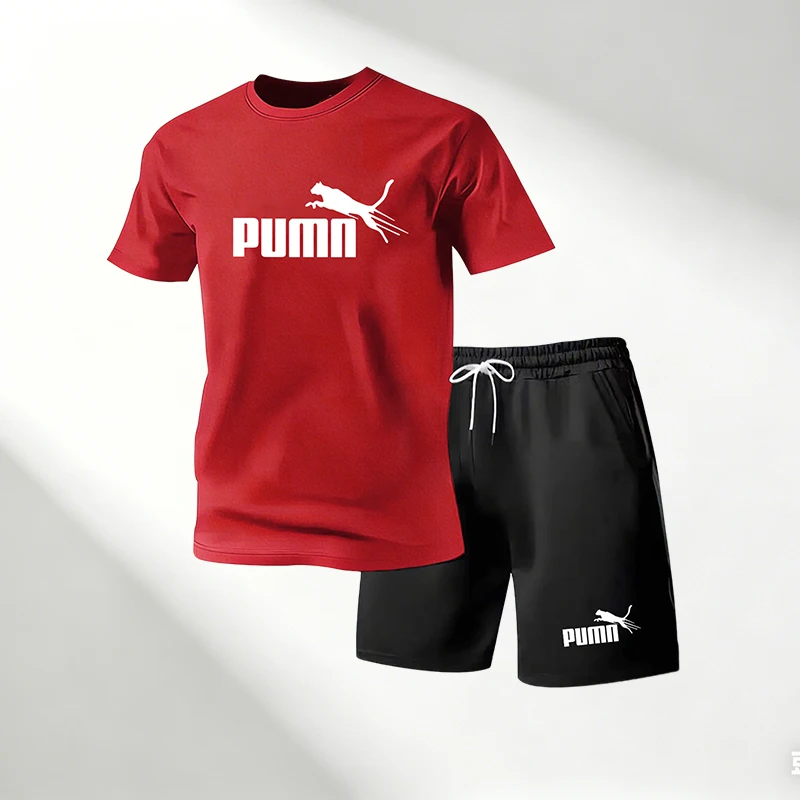 2026年ホットセール メンズTシャツセット Oネック半袖+ - Running Gear Men のレビューと価格