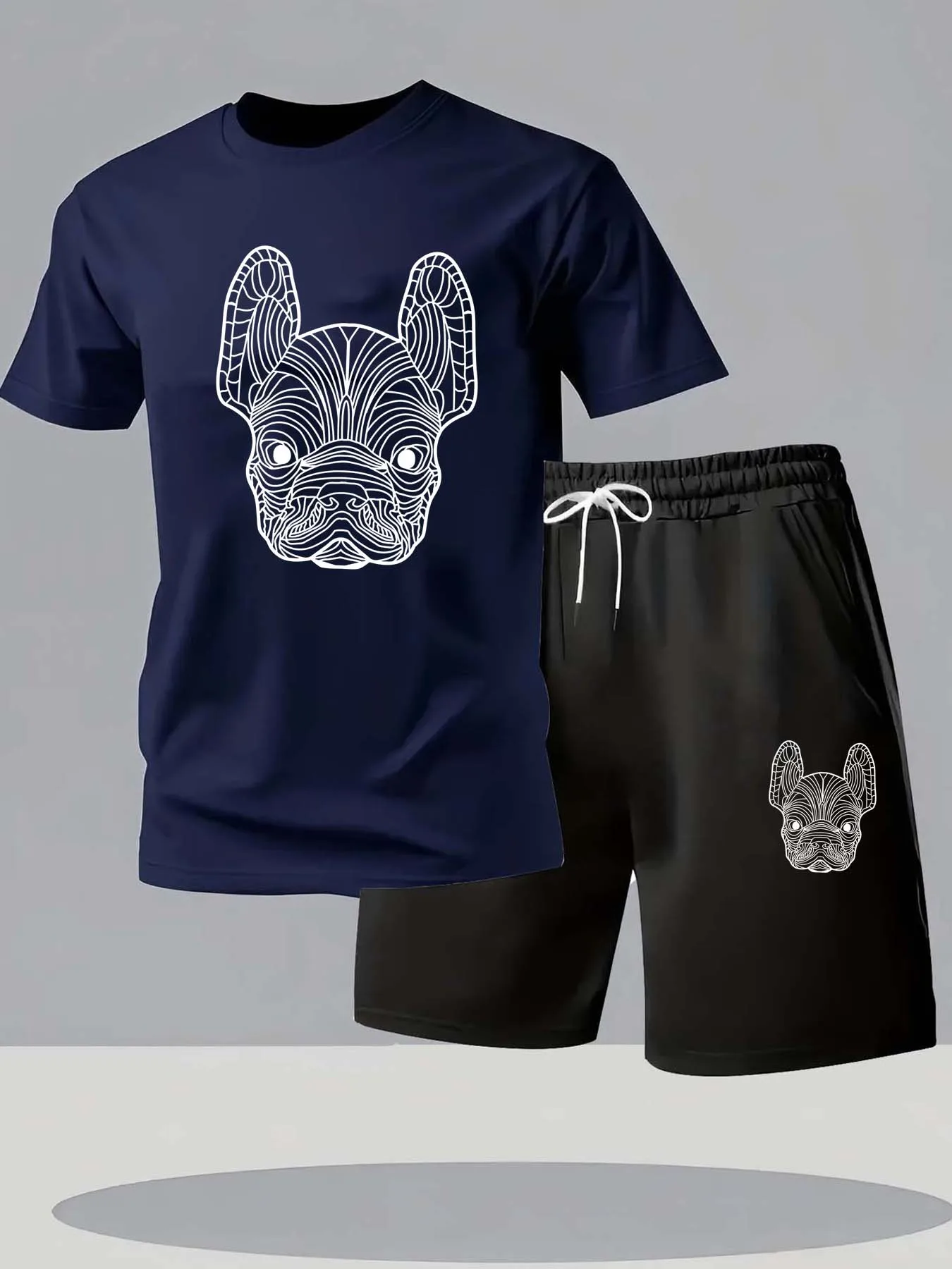 夏のメンズ速乾カジュアル半袖Tシャツとショートパンツセットシ - Running Gear Men のレビューと価格