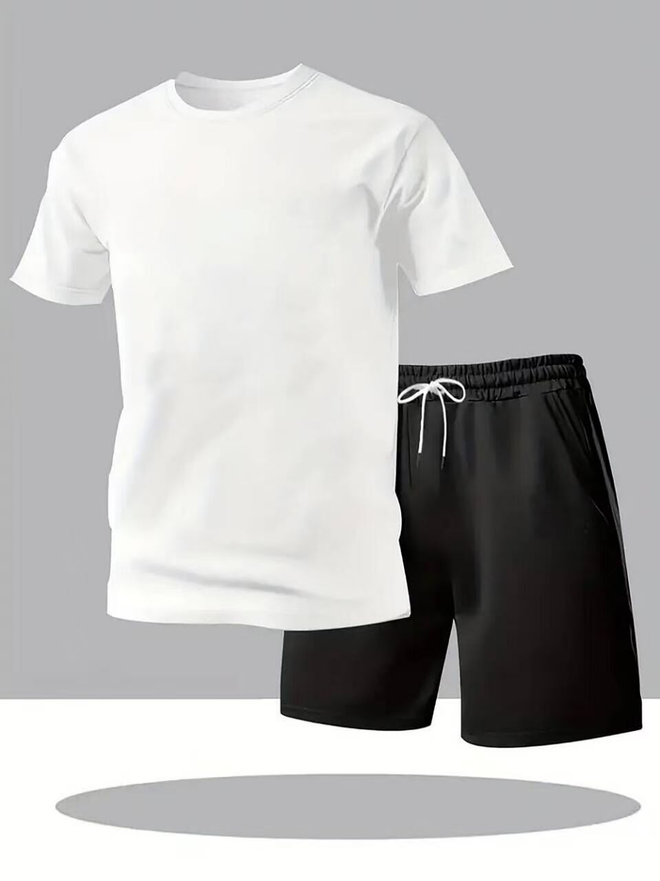 新しい夏のスポーツウェアメンズスーツファッションツーピースス - Running Gear Men のレビューと価格