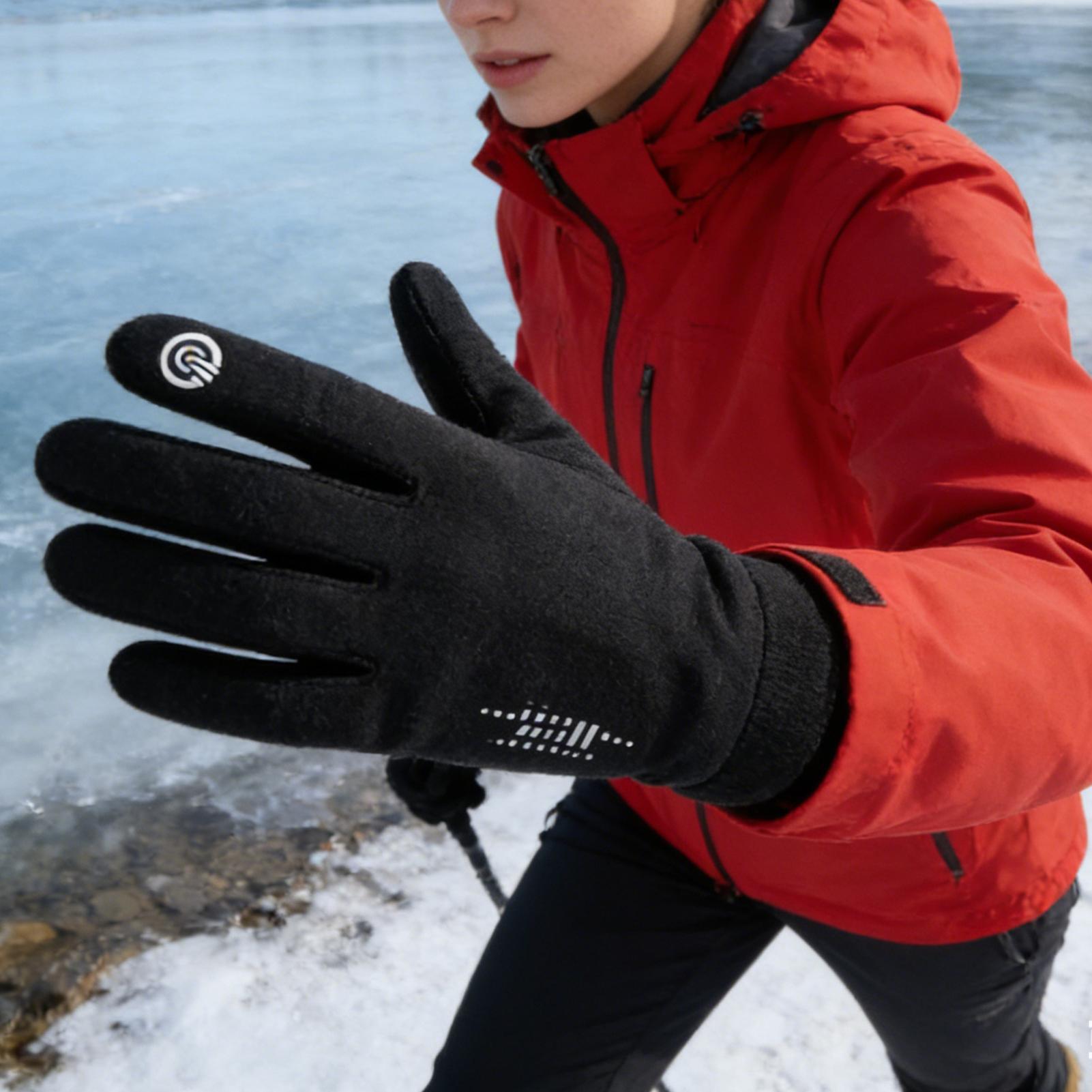 フルフィンガー防寒グローブ 冬用サイクリンググローブ タッチ - Running Gear Cold Weather Men のレビューと価格