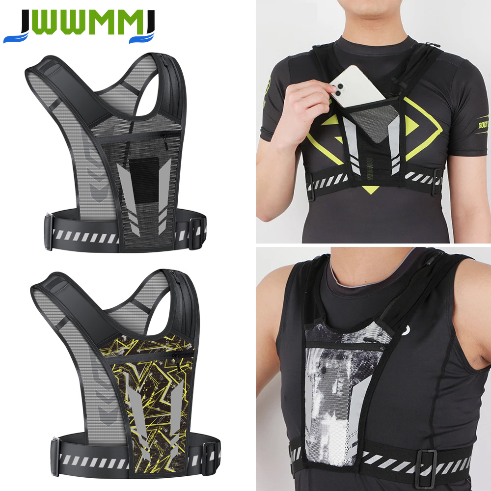反射ランニングベスト、電話ホルダーとキーポケット付き、調節可 - Running Gear For Your Phone のレビューと価格