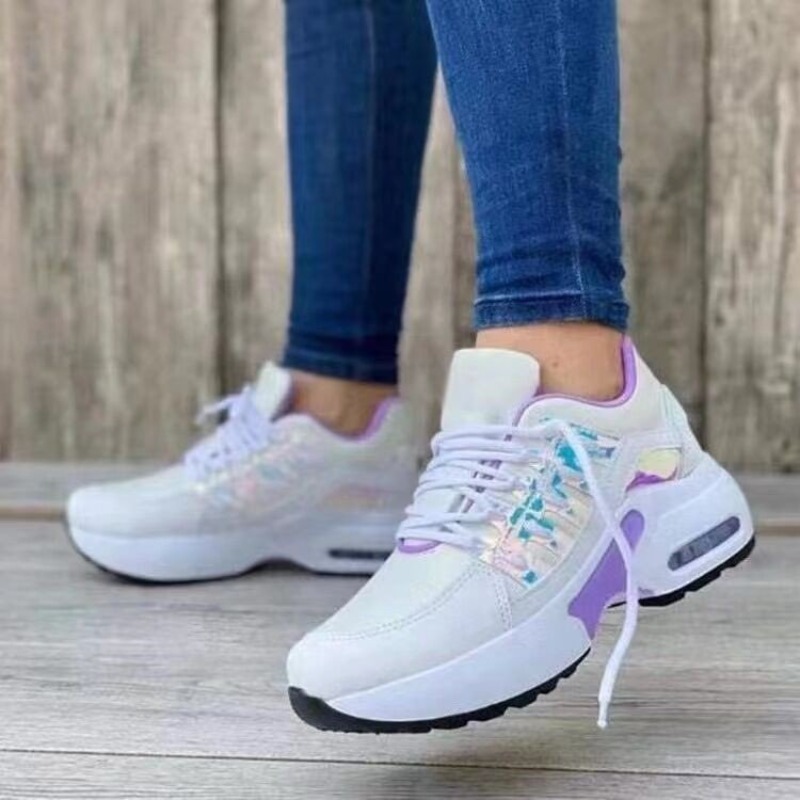 レディースファッションスニーカープラットフォームエアクッショ - Running Gear For Women のレビューと価格