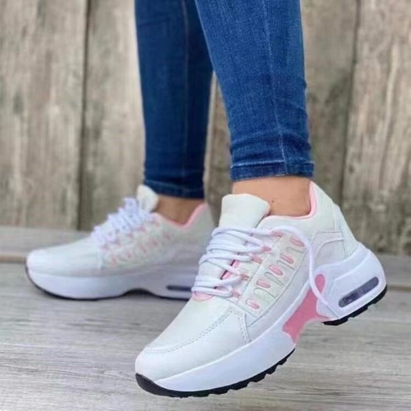 レディースファッションスニーカープラットフォームエアクッショ - Running Gear For Women のレビューと価格